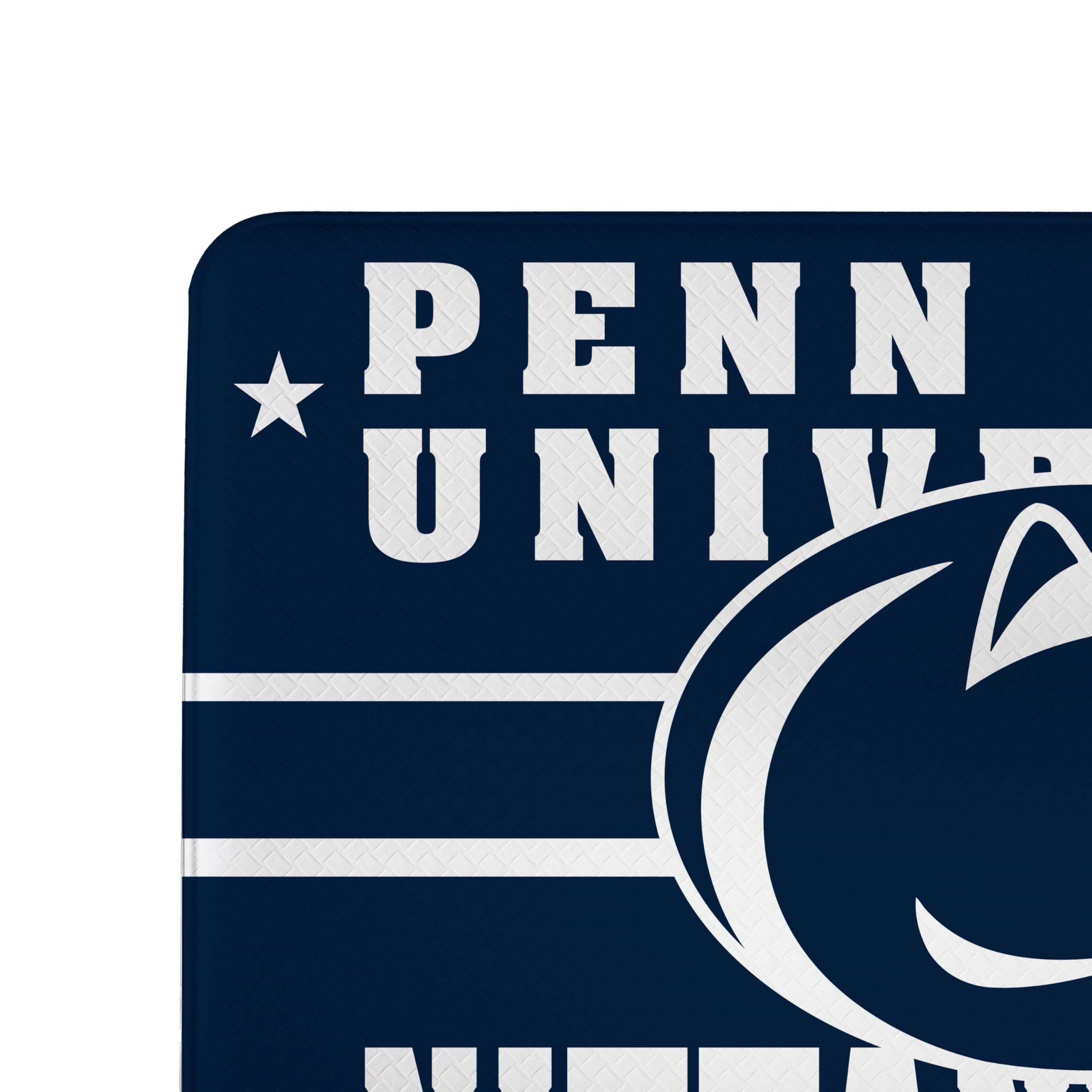 NCAA Penn State Indoor Entrance Welcome Mat, 30"x18" Anti-Fatigue Kitchen Mats and Rugs, Non Slip Backing, Waterproof Ergonomic Comfort Mat for Entryway, Office, Dorm, Man Cave - Image 3