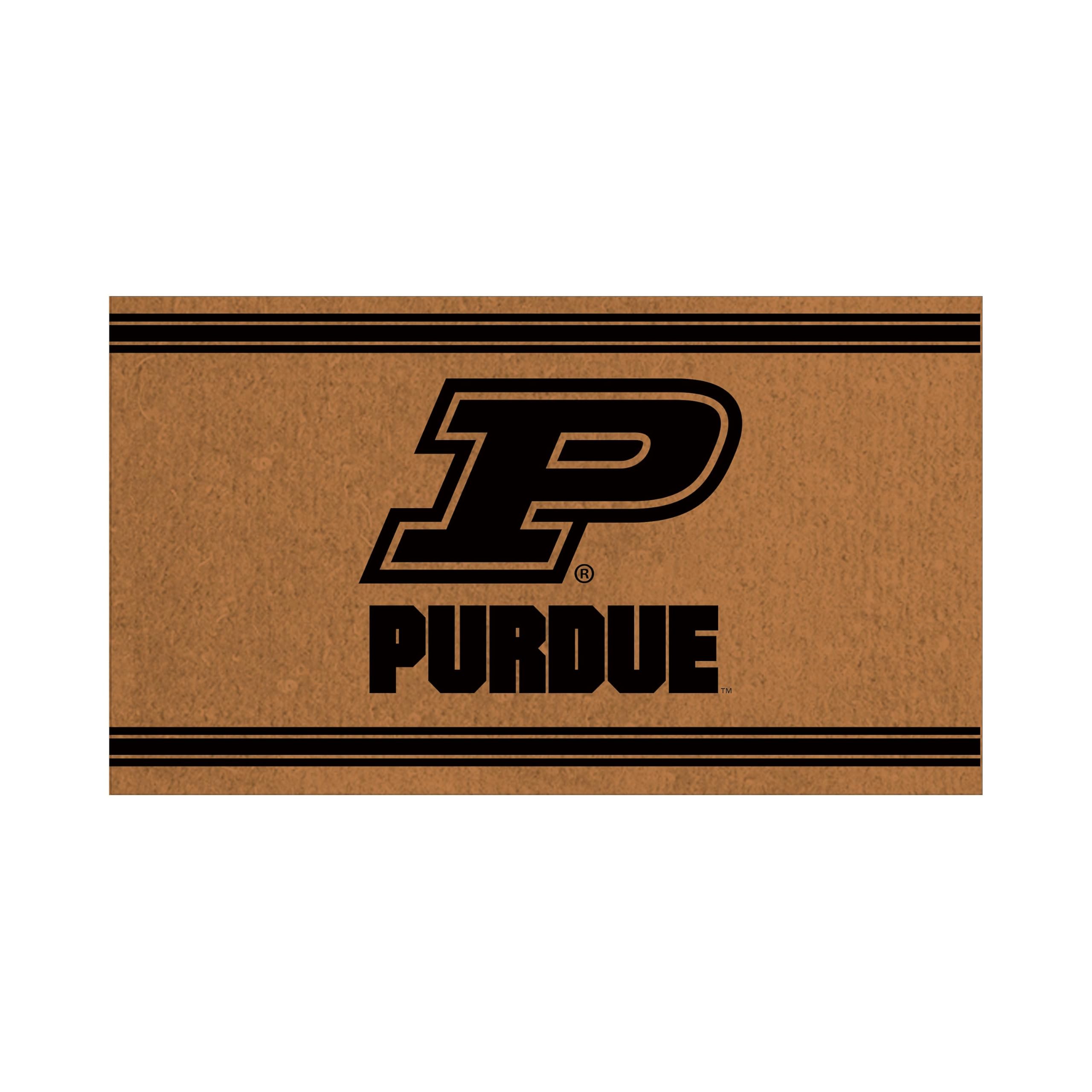 NCAA Purdue University Coir Door Mat, Indoor and Outdoor Entryway, 28 x 16 Inches Non Slip Back Welcome Floor Mats for Muddy Dog Paws, Weather-Resistant Front Door Entrance Home Décor - Image 8