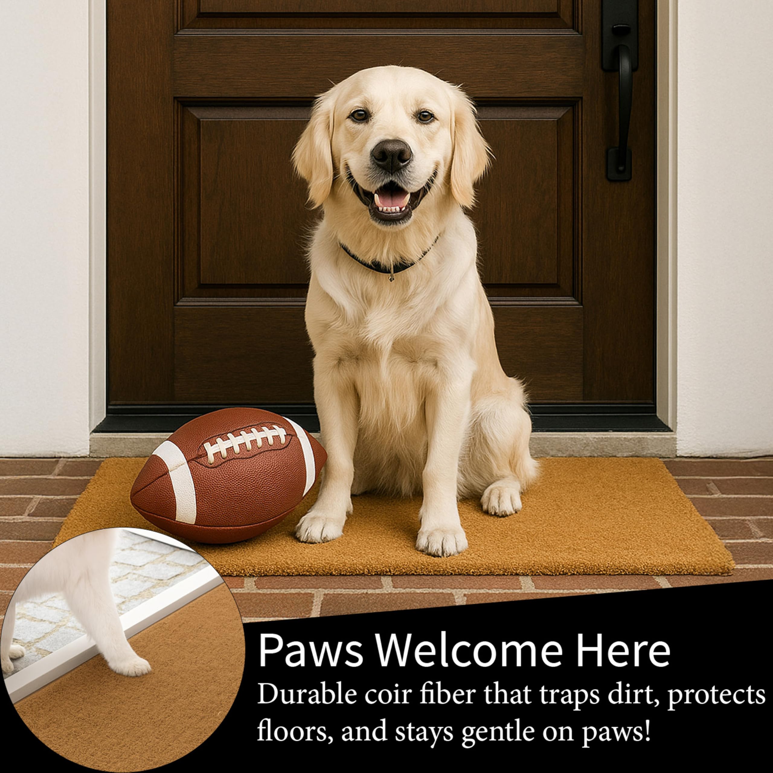 Team Sports America Recyclable PVC Vinyl Indoor/Outdoor Weather-Resistant Philadelphia Eagles Door Turf Mat 28 x .5 x 16 Inches - Image 3
