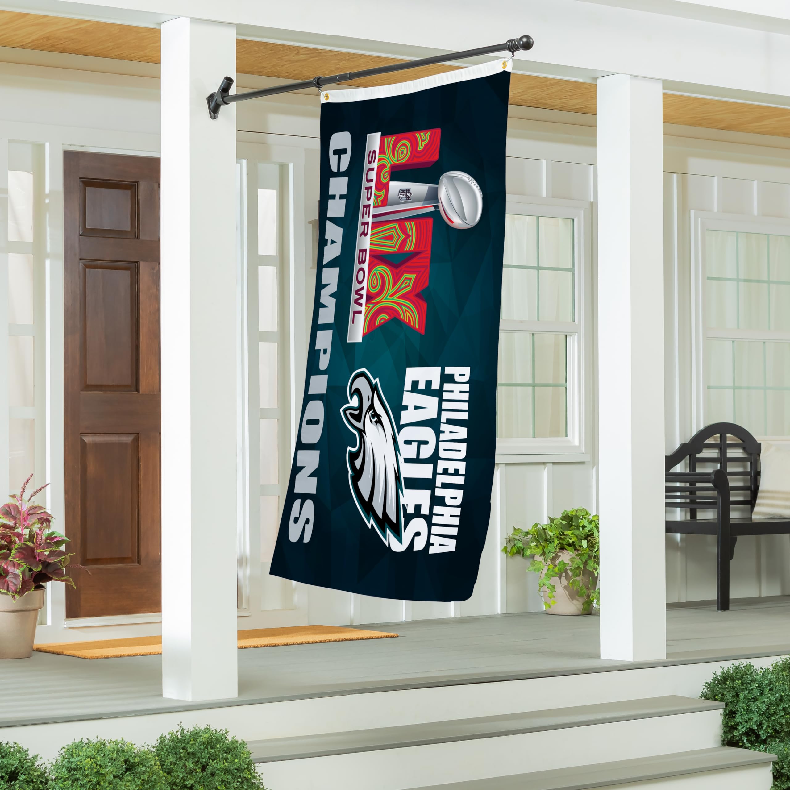 NFL Philadelphia Eagles 2025 Superbowl 59 Championship, 3 x 5 Outdoor Durable Flag with Grommets, Heavy Duty Flag & Banner for Outdoor Garden Patio Decoration, Indoor Wall Decor for Room, Works with Flag Poles for Outside House - Image 7