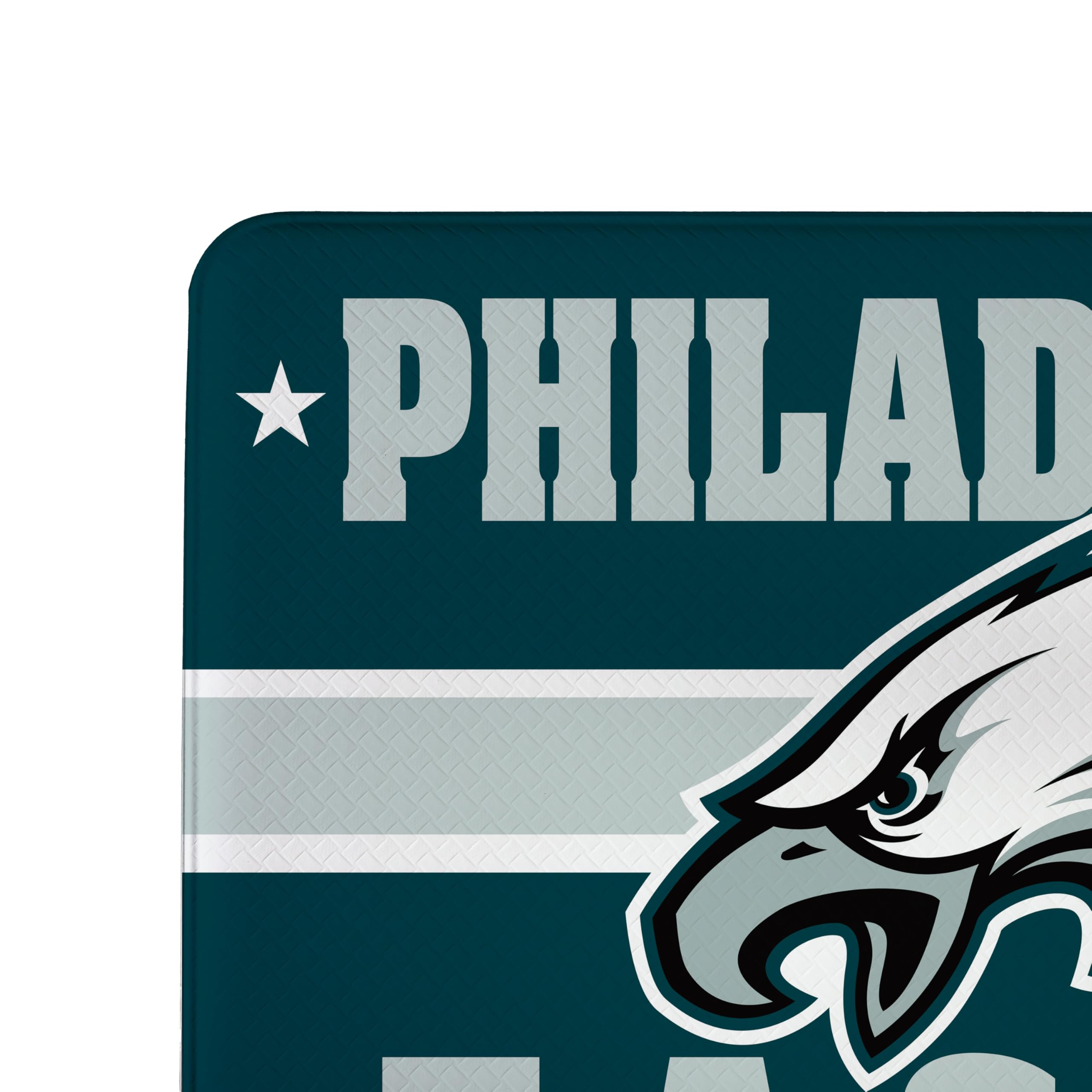 NFL Philadelphia Eagles Indoor Entrance Mat, 30"x18" Anti-Fatigue Kitchen Mats and Rugs, Non Slip Backing, PVC Waterproof Ergonomic Comfort Mat for Entryway, Kitchen, Man Cave, Office, Sink, Laundry - Image 3