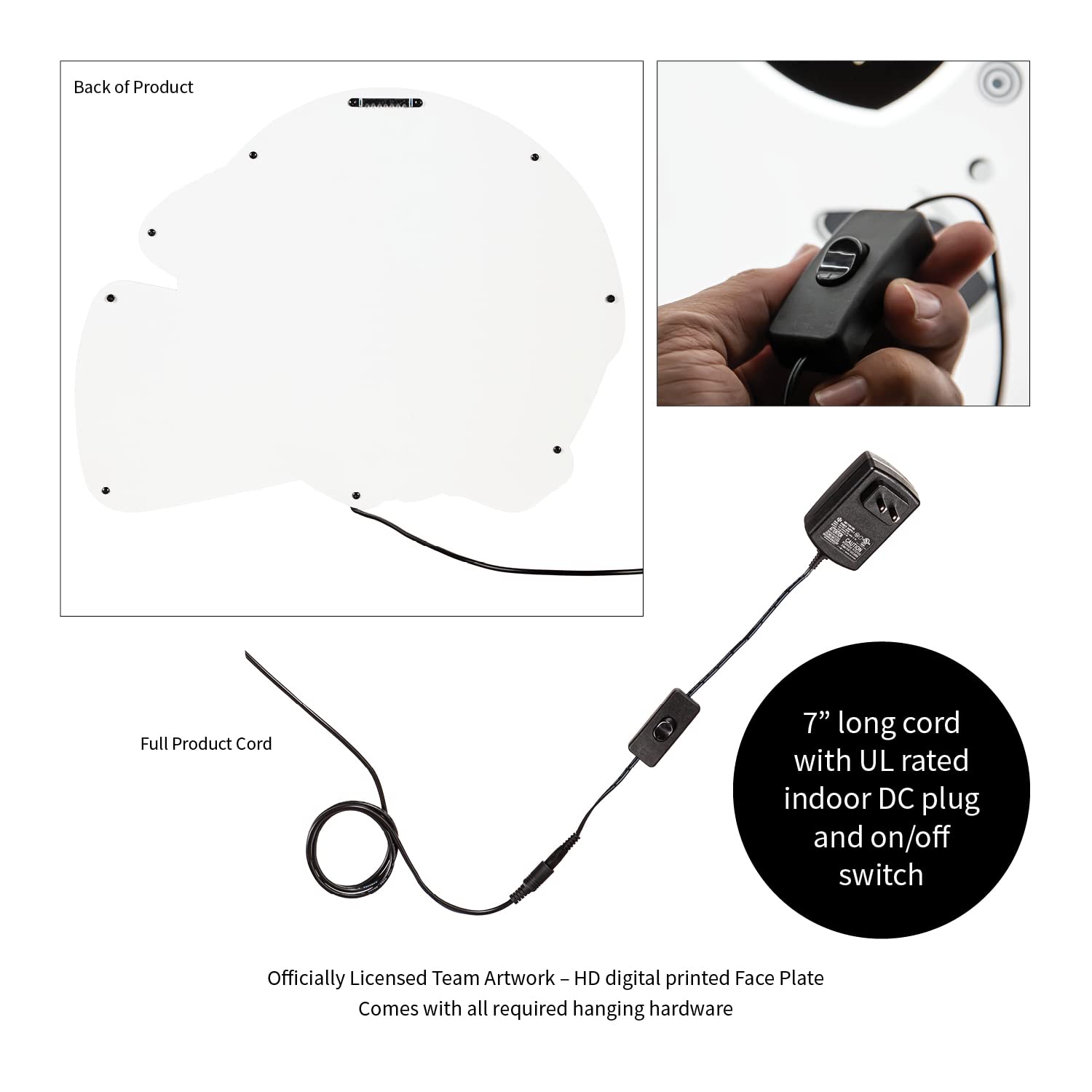 Team Sports America Evergreen NFL Buffalo Bills Ultra-Thin LED Light Wall Sign Décor | Full Size Replica Helmet | - 19.5 x 15 Inches | Made in USA - Image 4