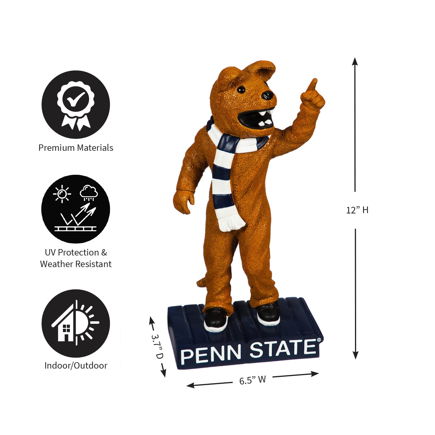 Team Sports America NCAA Pennsylvania State University Fun Colorful Mascot Statue 12 Inches Tall - Image 3