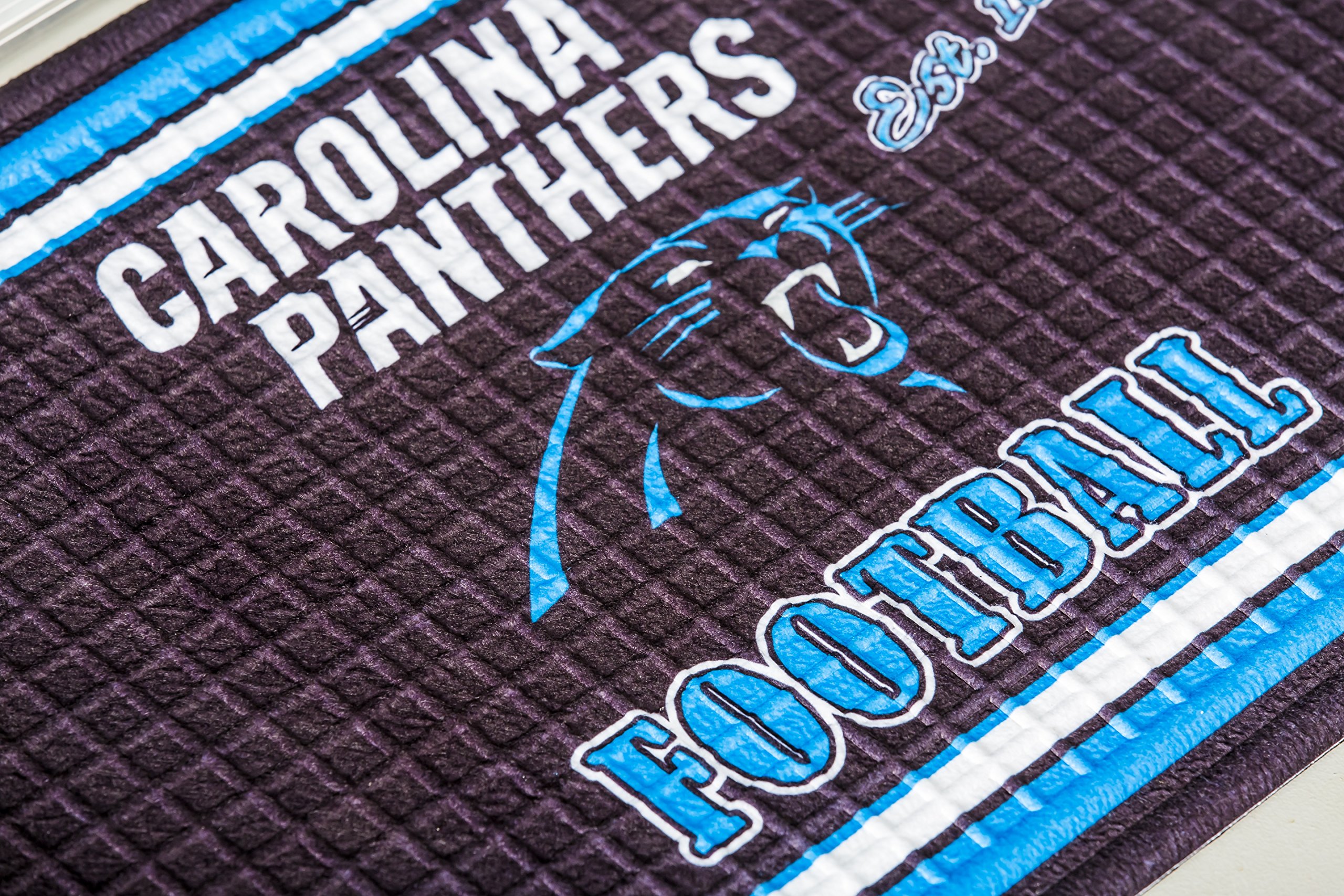 Team Sports America NFL Carolina Panthers Emobossed Outdoor Safe Mat 30" W x 18" H Durable Non Slip Floormat for Football Fans - Image 6