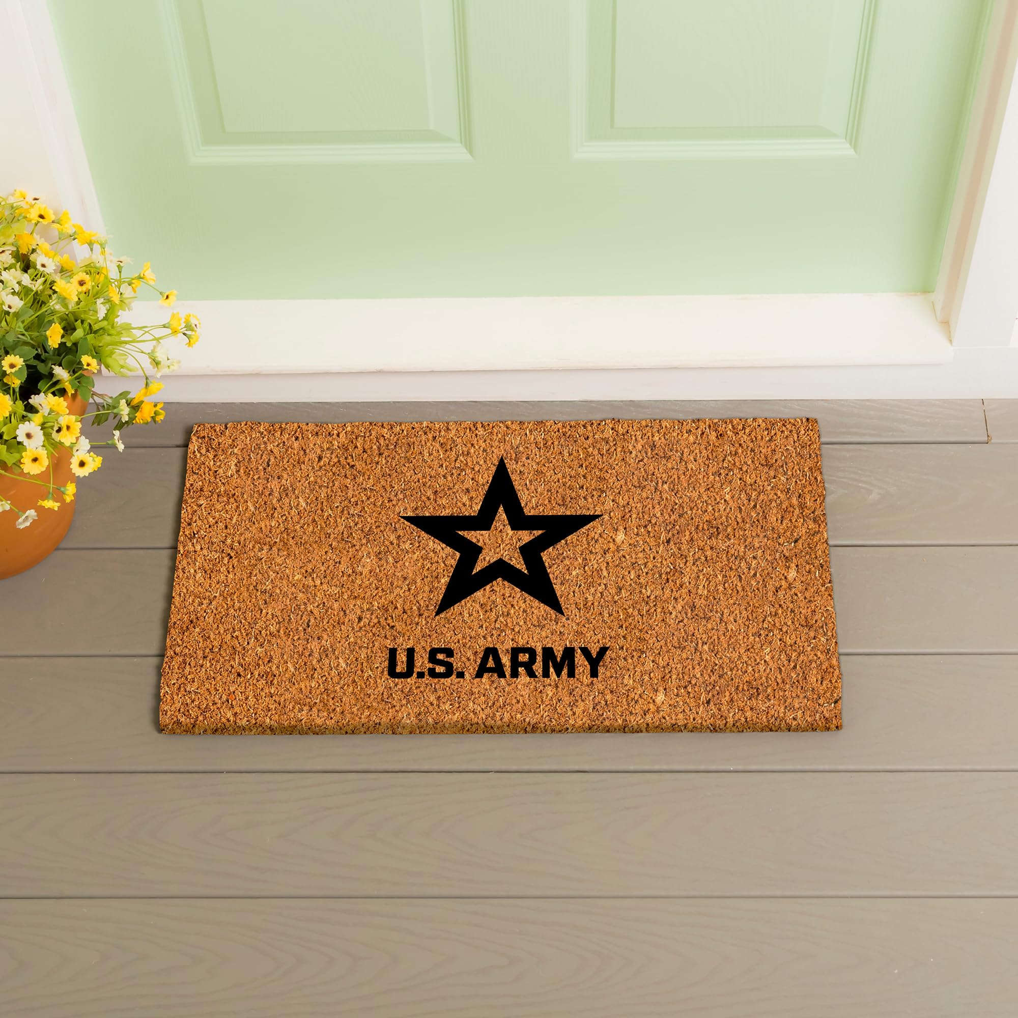 US Army Welcome Mat Coir Doormat, 28" x 16" Front Door Mat Outdoor Entrance, No Slip Door Rugs Entryway Indoor - Image 8